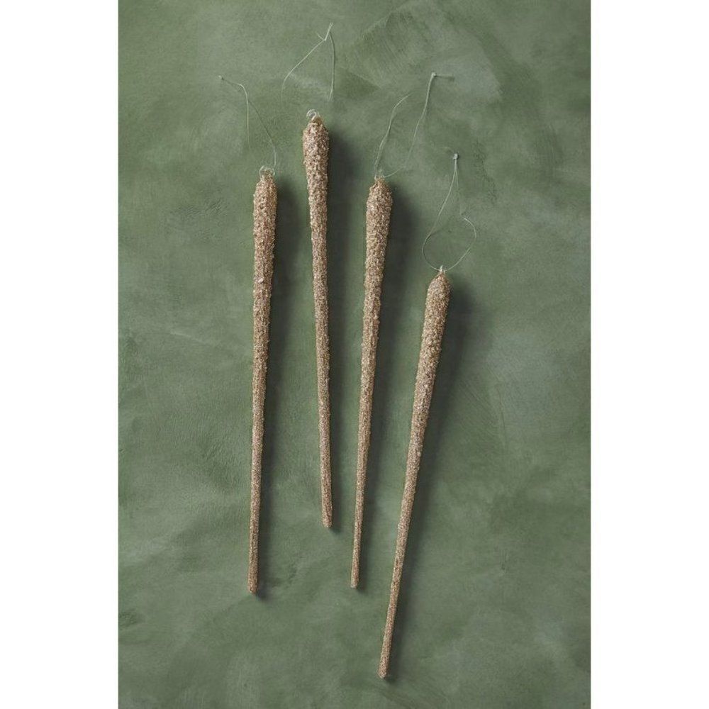 ANTHROPOLOGIE Icicle Ornaments Set of 4